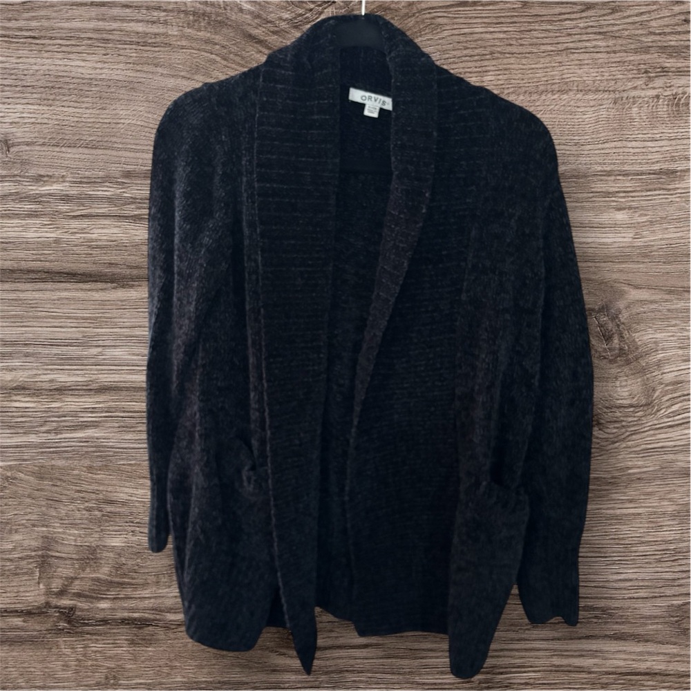 Orvis Women's Charcoal Cardigan Sweater
